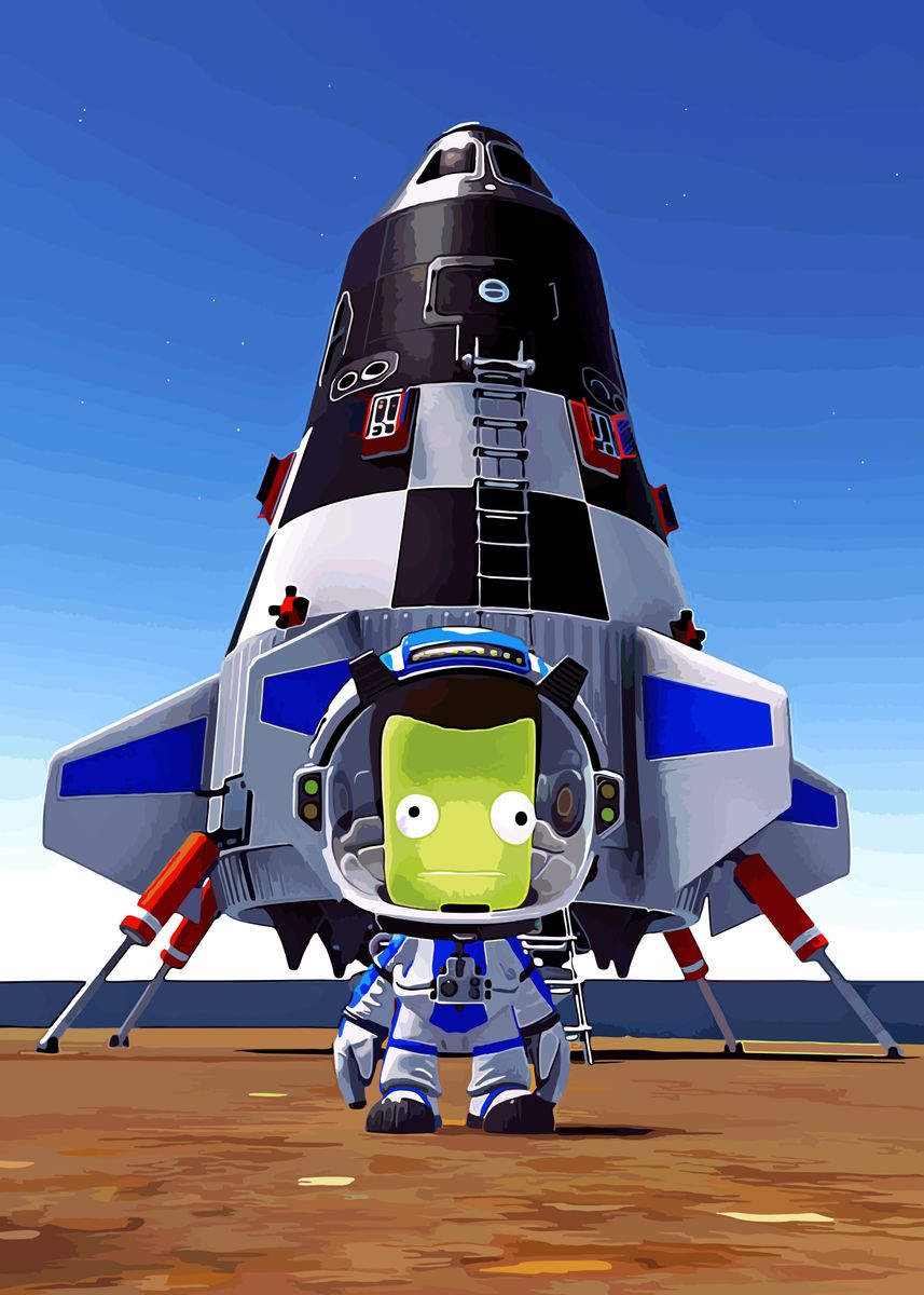 'kerbal space' Poster, picture, metal print, paint by Monggo Kerso ...