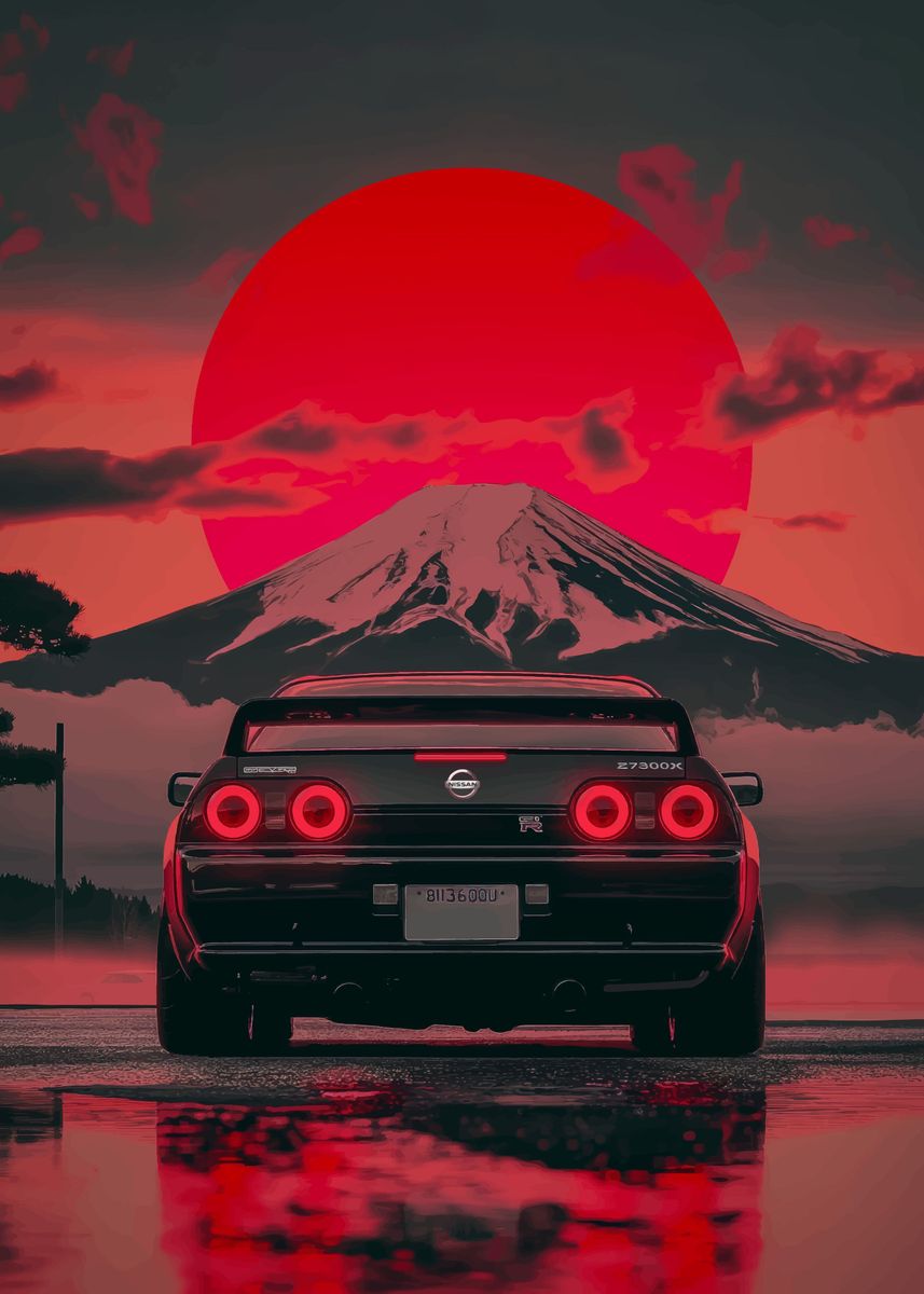 'Nissan Skyline R34 Jdm' Poster, picture, metal print, paint by Anima ...