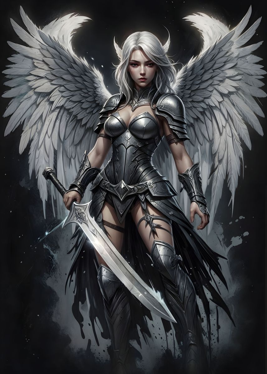 'Archangel warrior' Poster, picture, metal print, paint by Below ...