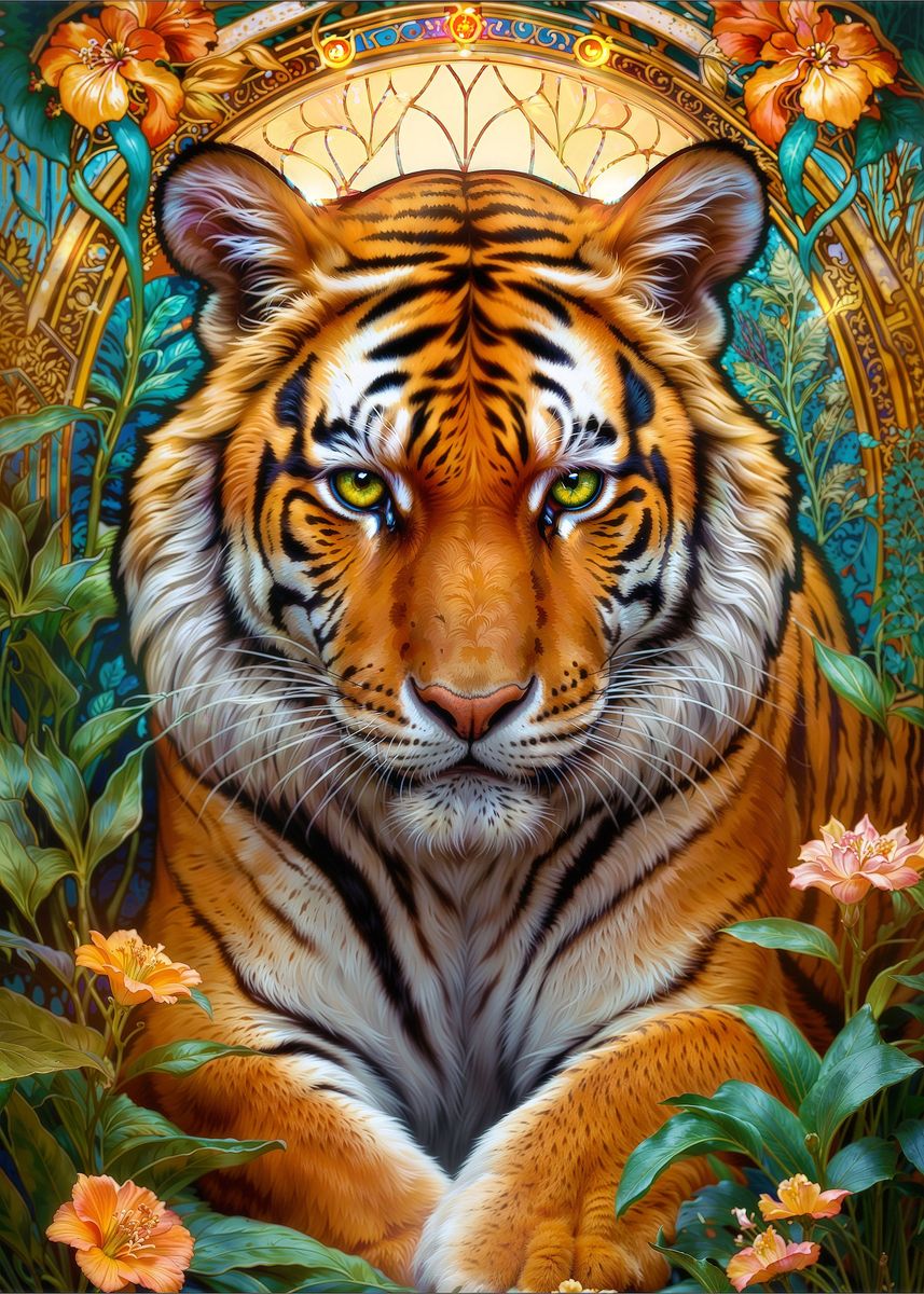 'Striped Splendor' Poster, picture, metal print, paint by Bruno Macedo ...