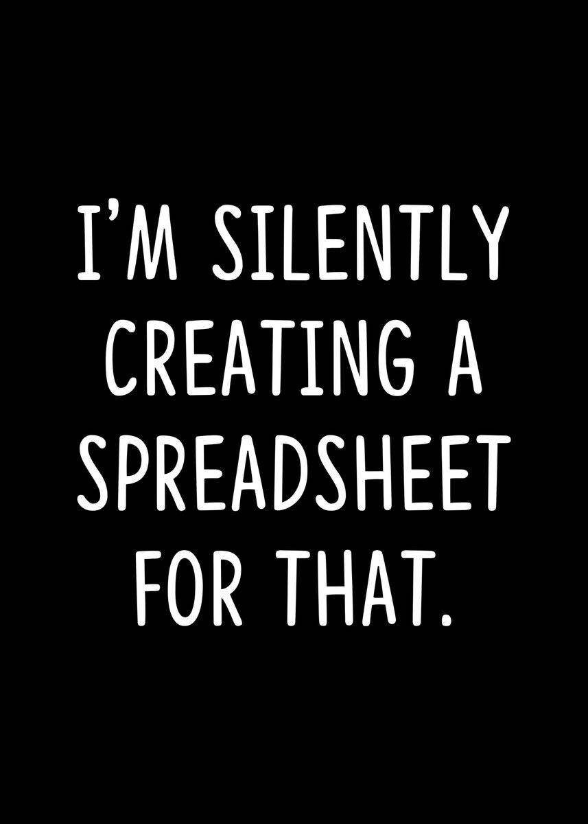 'Creating a spreadsheet' Poster, picture, metal print, paint by ...