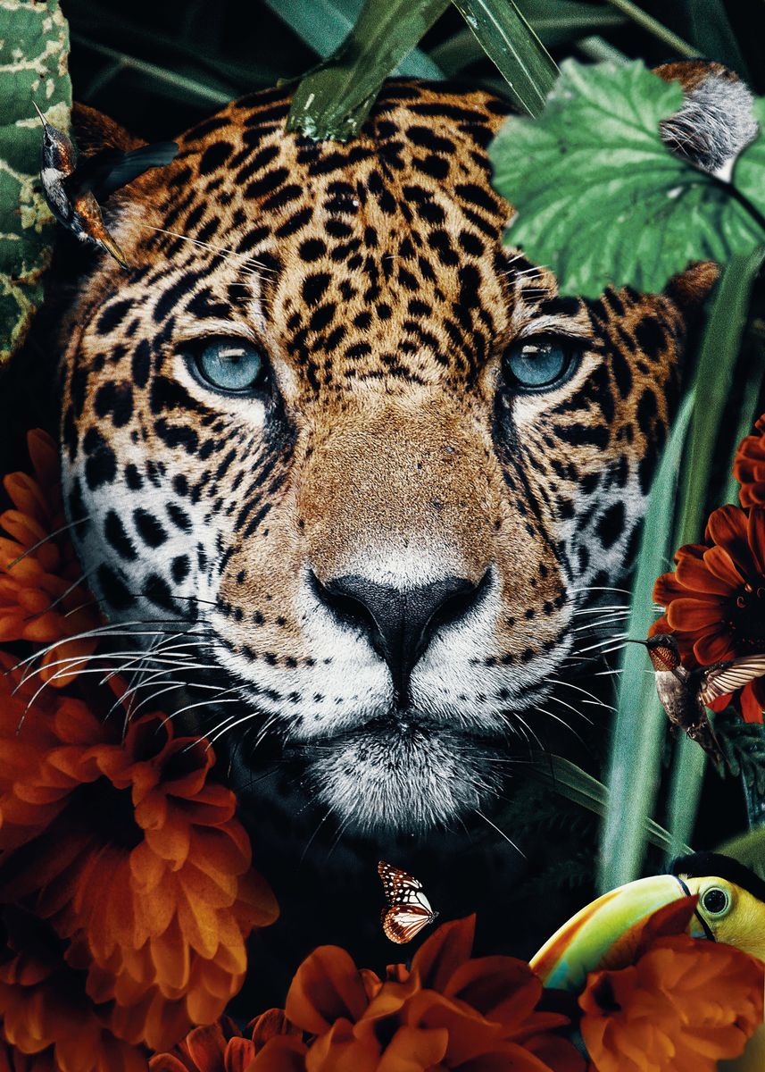 'Leopard No2' Poster, picture, metal print, paint by Wouter Rikken ...