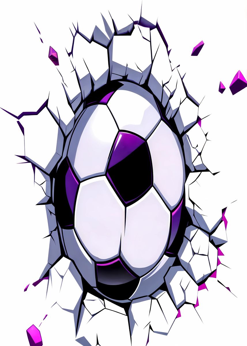 'Ball in wall effect' Poster, picture, metal print, paint by Ayen ...