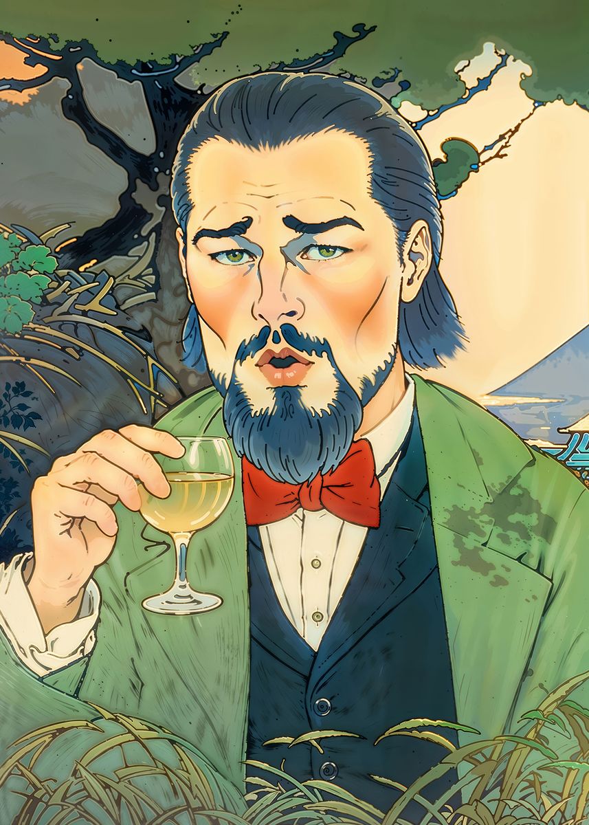 leonardo-dicaprio-japanese-poster-picture-metal-print-paint-by