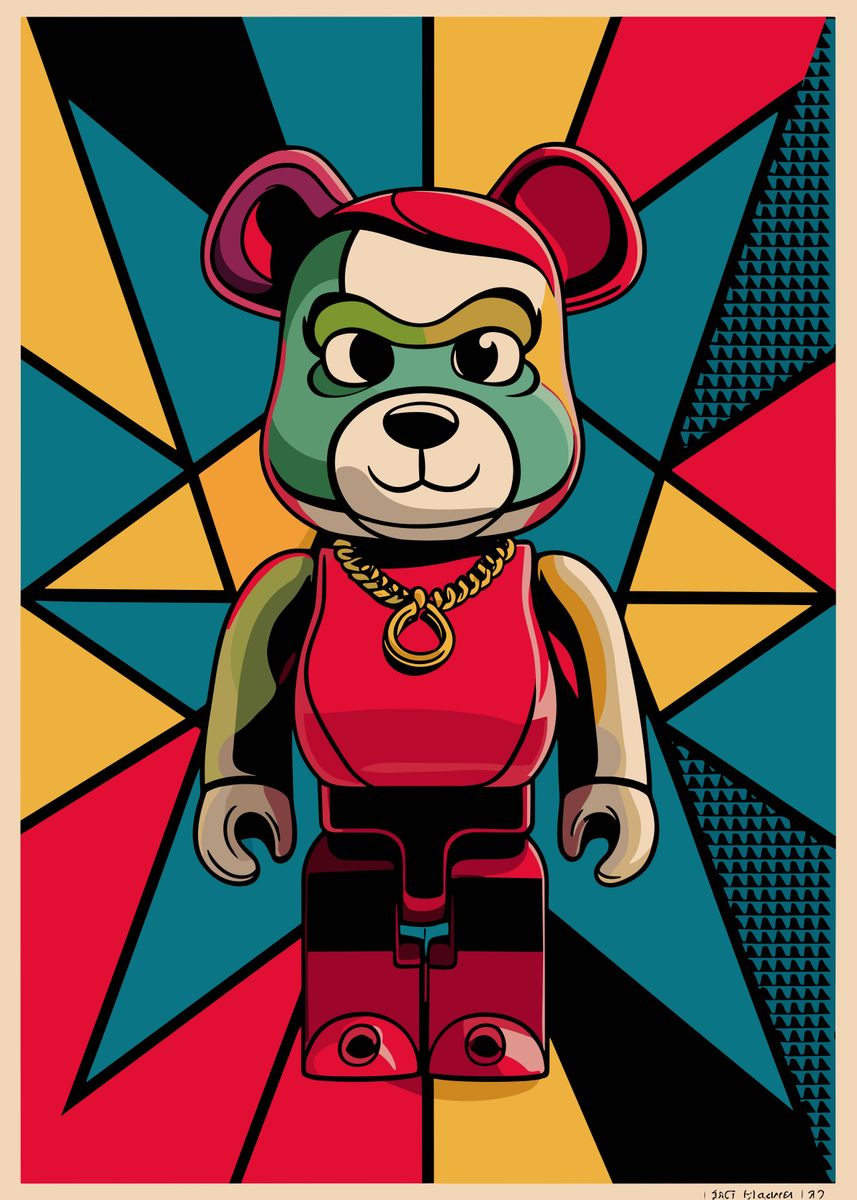 'Graffiti Bearbrick' Poster, picture, metal print, paint by Boon Edgar ...