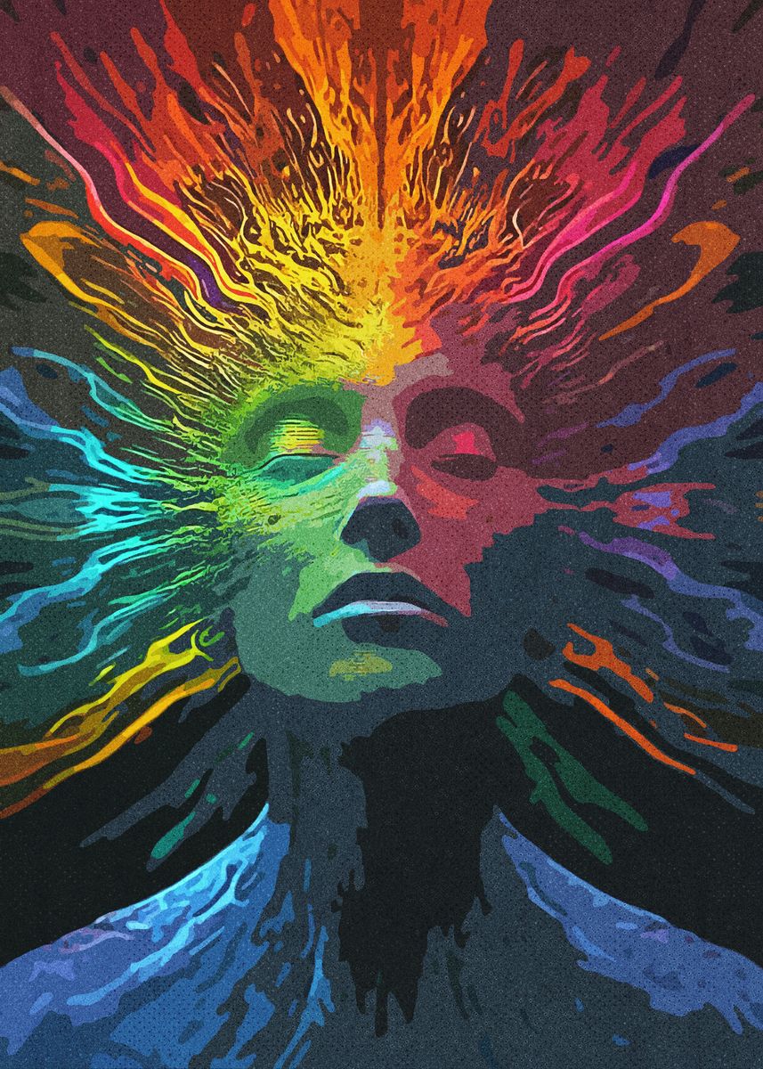 'Potrait Human Colorful ' Poster, picture, metal print, paint by Ammar ...
