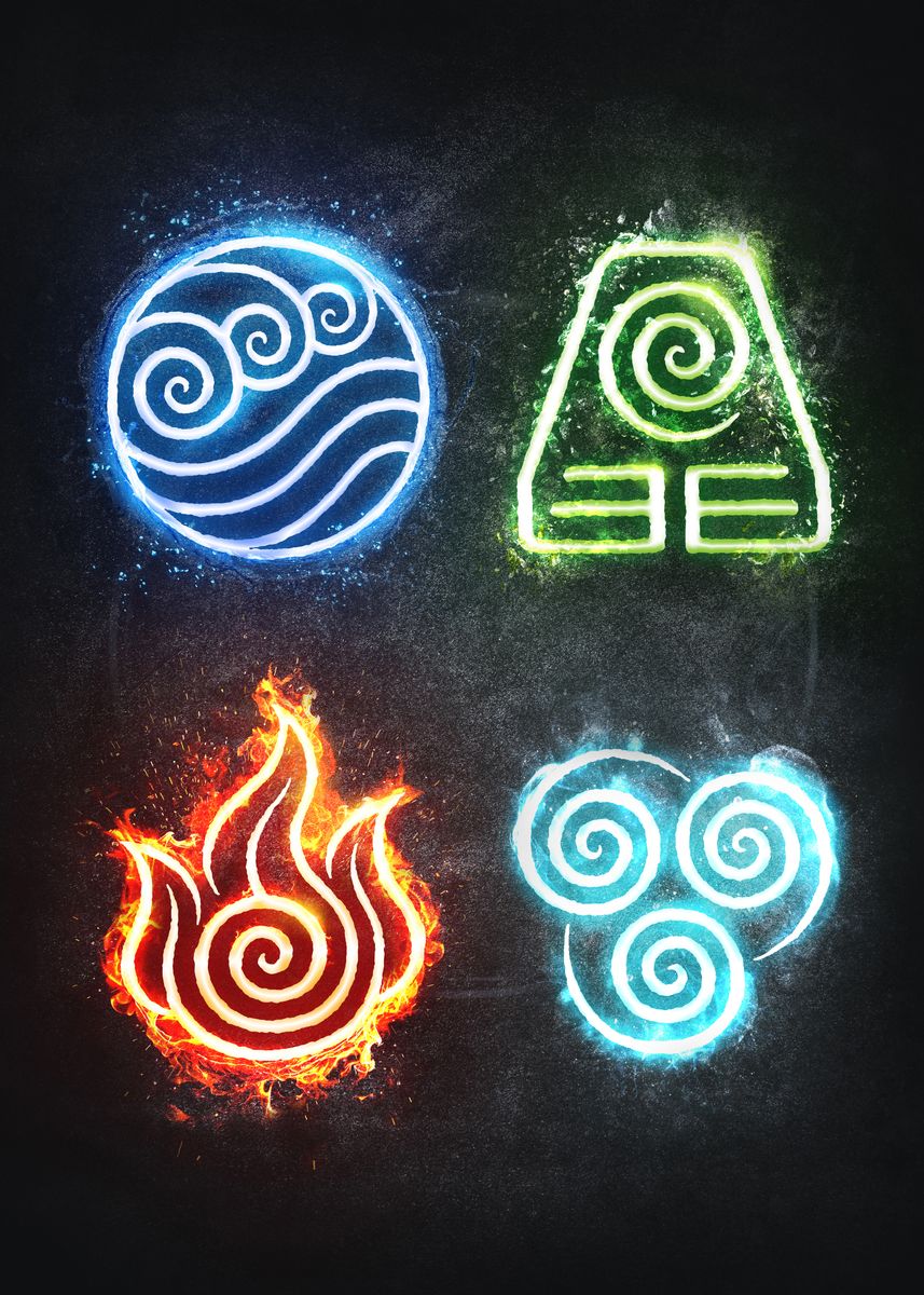 'The Four Elements' Poster, picture, metal print, paint by Avatar: The ...