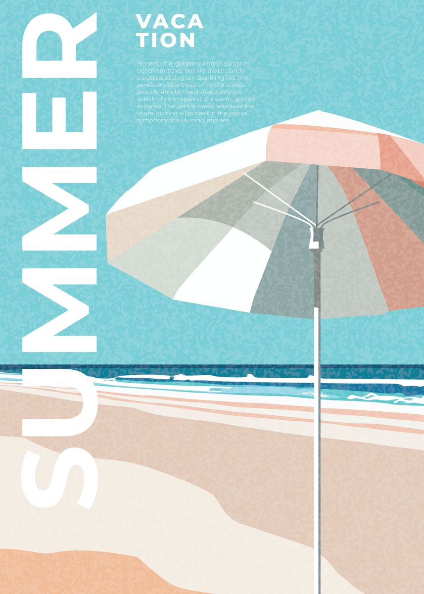 summer-aesthetic-poster-picture-metal-print-paint-by