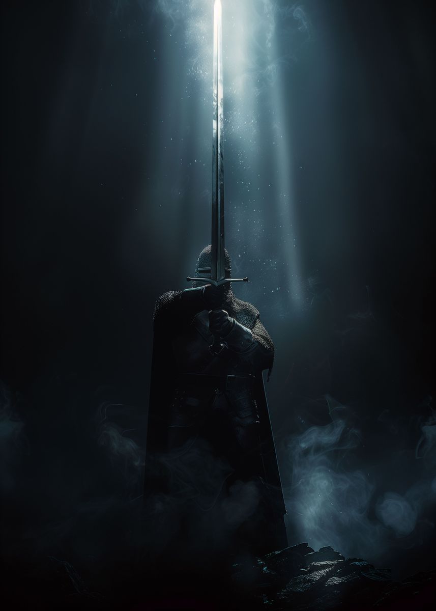 'Medieval knight' Poster, picture, metal print, paint by OMEGA FAUNA ...