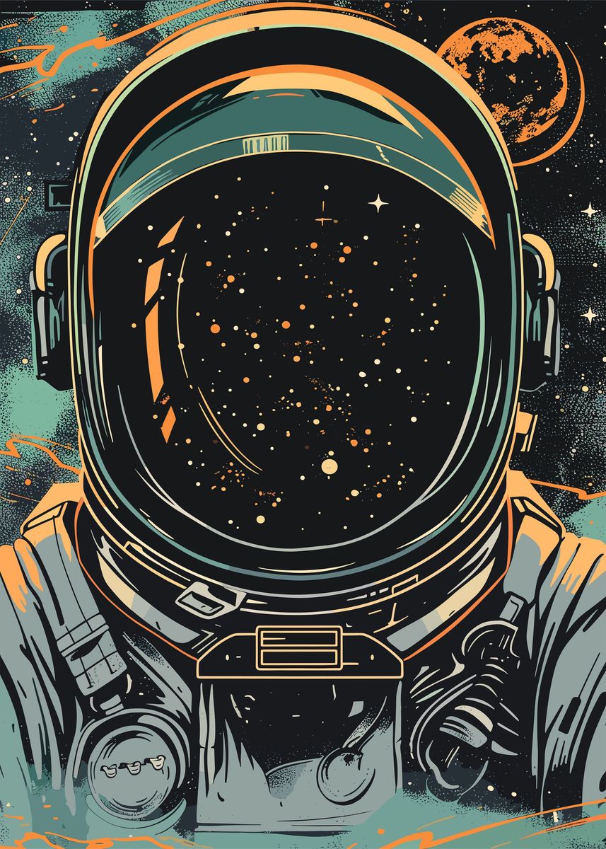 'Astronaut And Space' Poster, picture, metal print, paint by Erick Sato ...