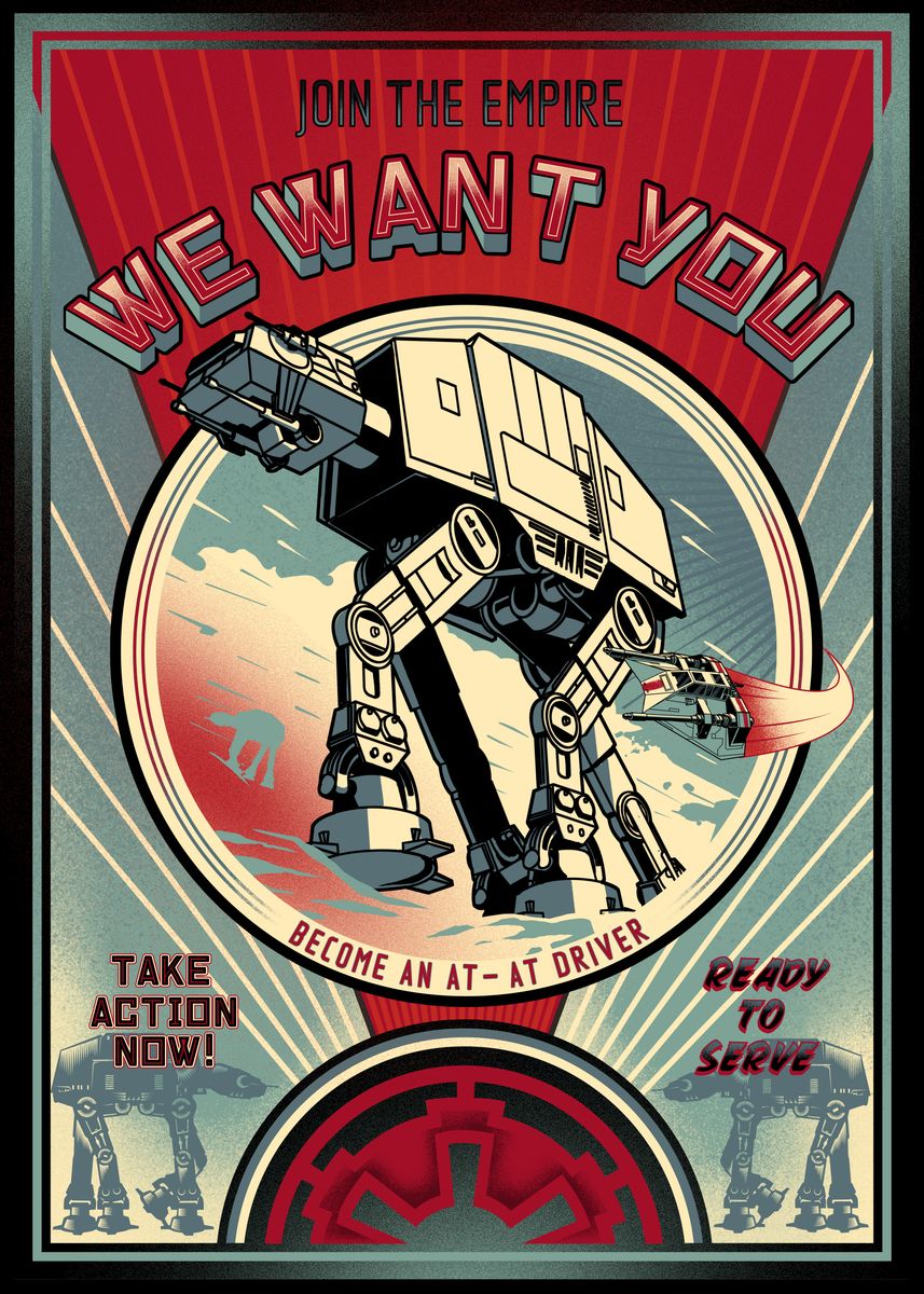 Star Wars - Your Empire newest Needs You - Mounted & Framed Licensed Print