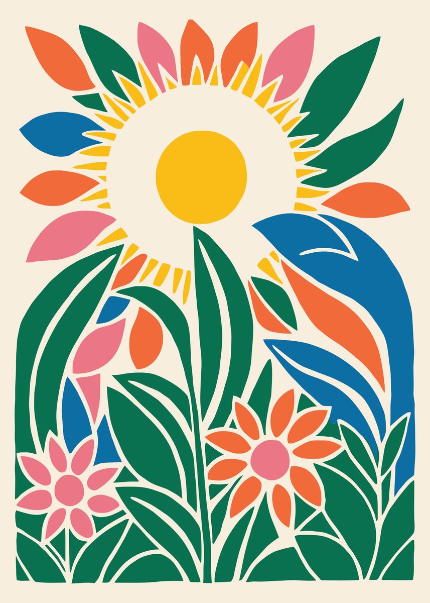 'Iowa Sunshine' Poster, picture, metal print, paint by HyggeStudio ...