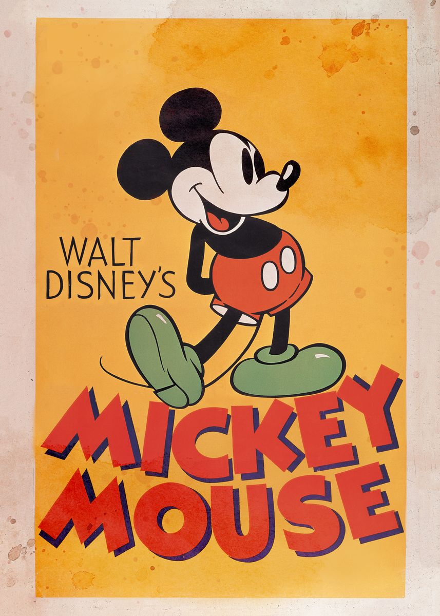 'Classic Mickey Mouse' Poster, picture, metal print, paint by Mickey ...