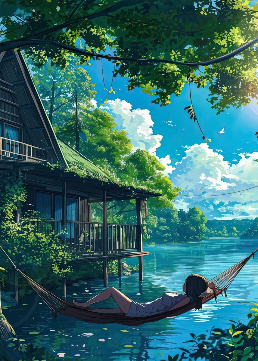 'anime landscape' Poster, picture, metal print, paint by cah bagus ...