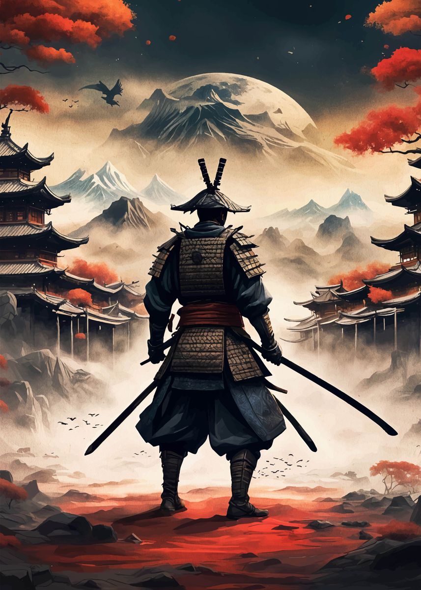 'samurai japan warrior' Poster, picture, metal print, paint by Zaydan ...