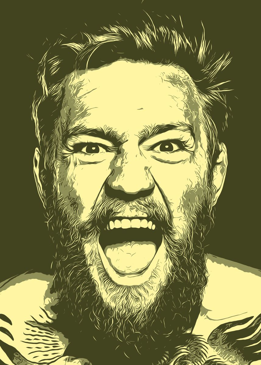 conor-mcgregor-poster-picture-metal-print-paint-by-levi-sensei