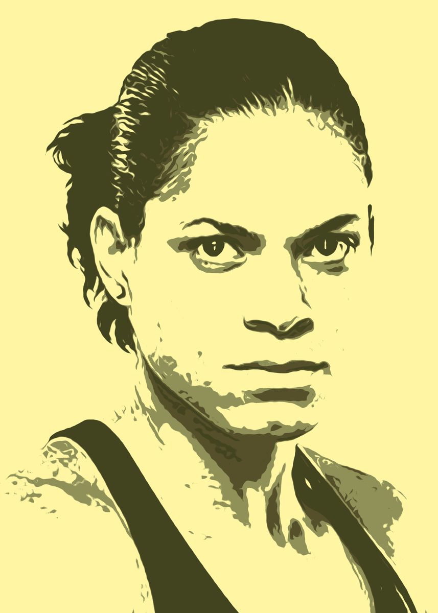 'Amanda Nunes' Poster, picture, metal print, paint by Levi Sensei ...