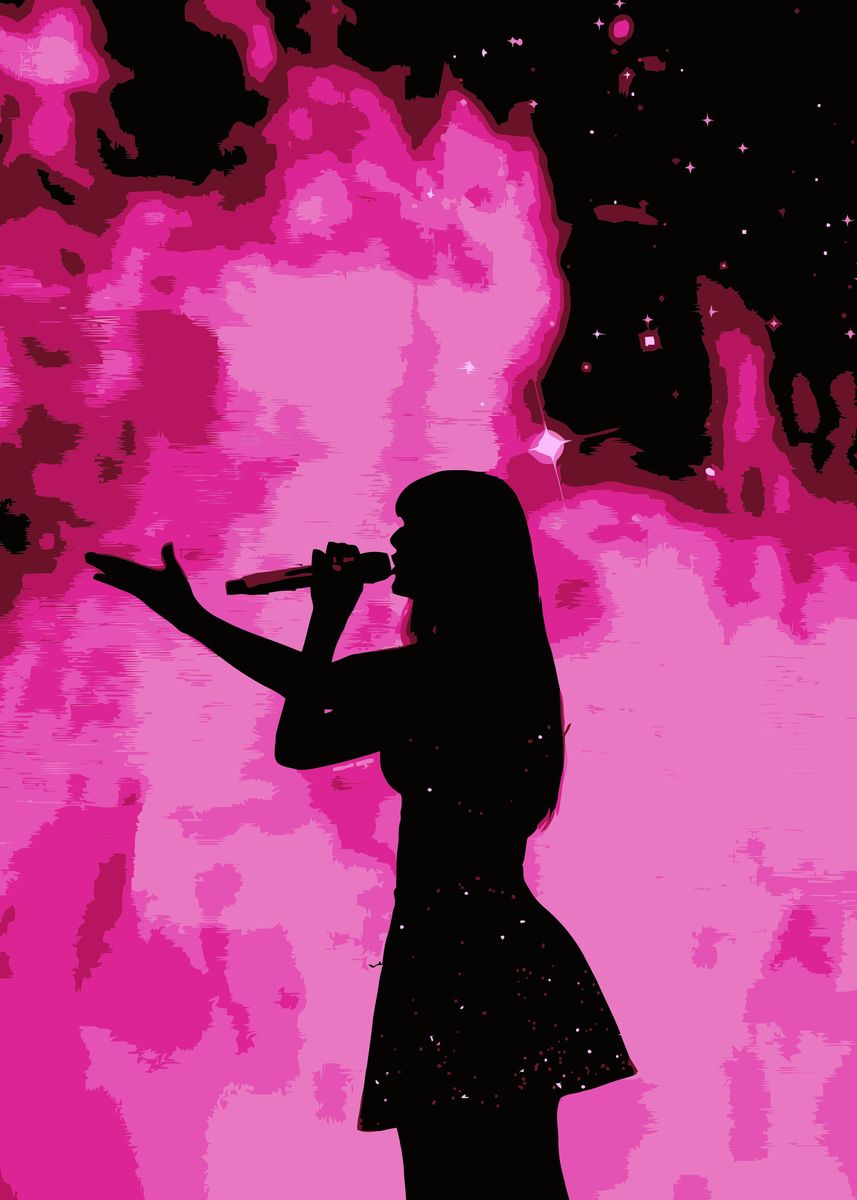 'Woman SInger pink' Poster, picture, metal print, paint by PRAM ON FIRE ...