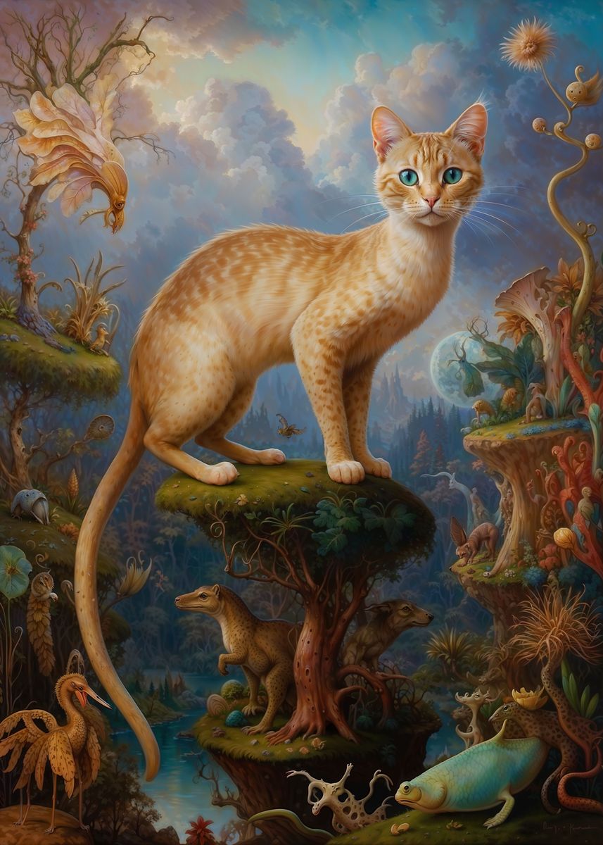 'Chimeric Cat' Poster, picture, metal print, paint by Mudge Studios ...
