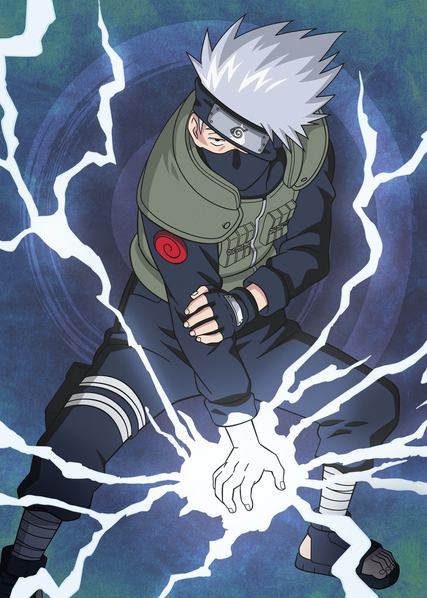 'Kakashi' Poster, picture, metal print, paint by Naruto | Displate