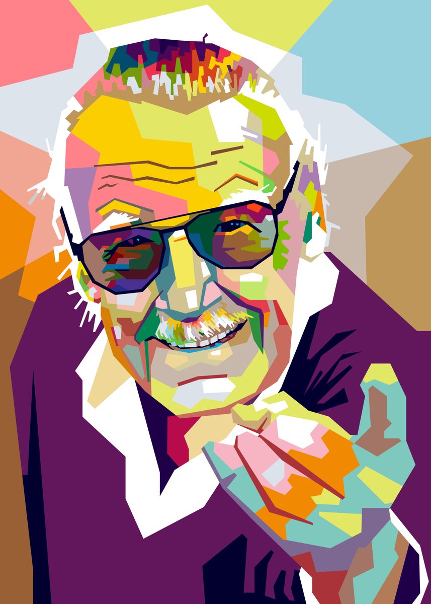 'funny Stan Lee ' Poster, Picture, Metal Print, Paint By Fariz 