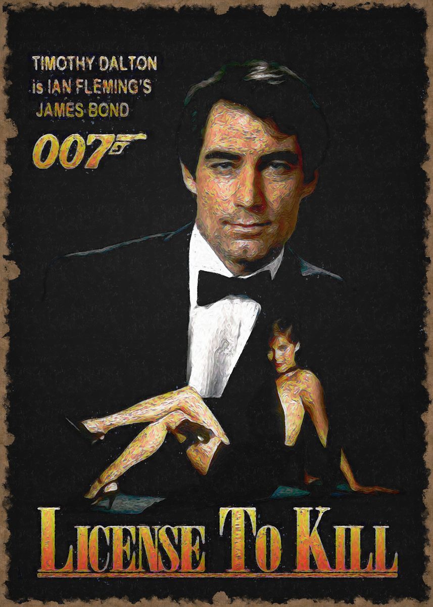 'james bond license to kill' Poster, picture, metal print, paint by The ...