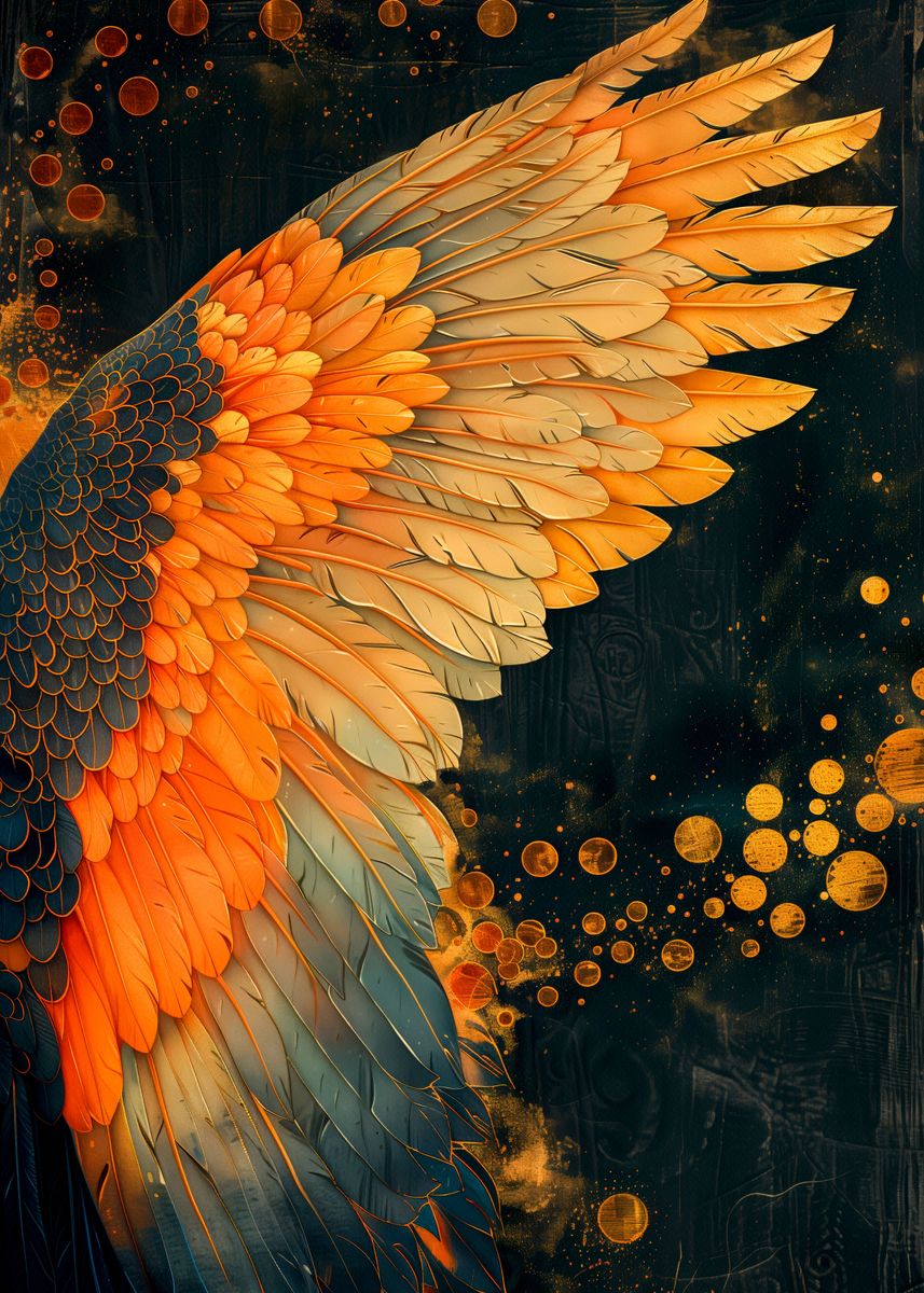 'Right Angel Wing' Poster, picture, metal print, paint by The creative ...