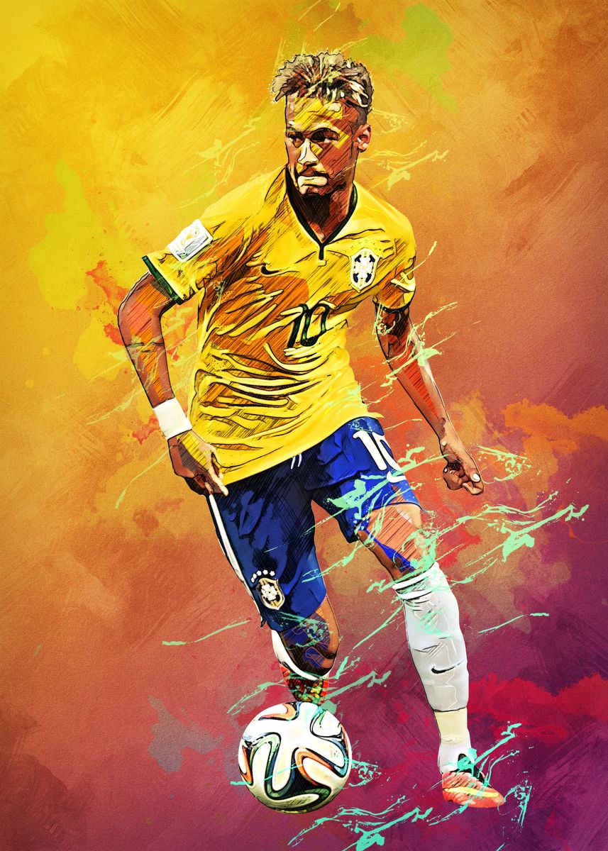 Neymar Brazil Concept Poster Picture Metal Print Paint By Neymar Brazil Concept Poster Picture Metal Print Paint By