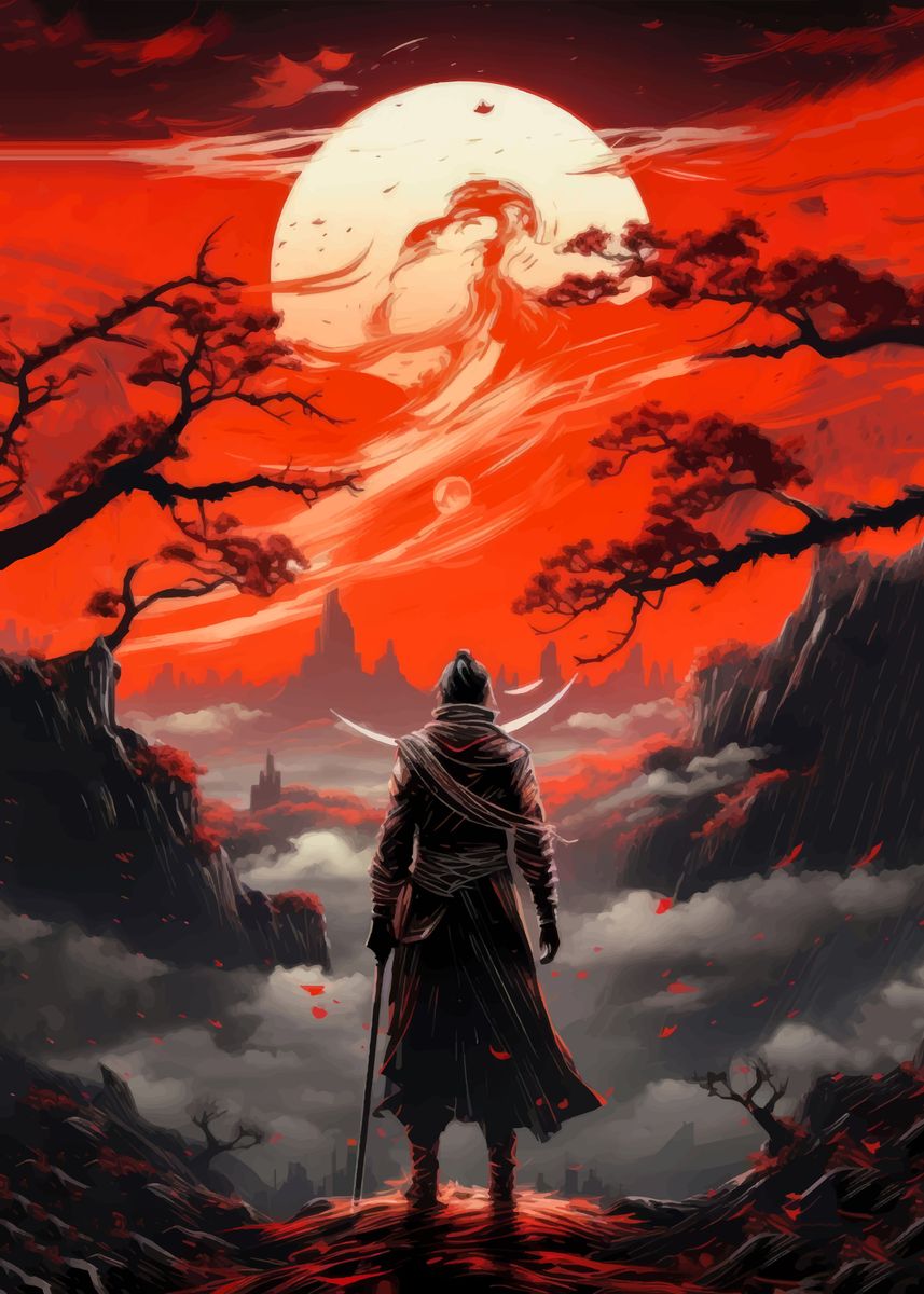 'samurai sekiro' Poster, picture, metal print, paint by Lamsi | Displate