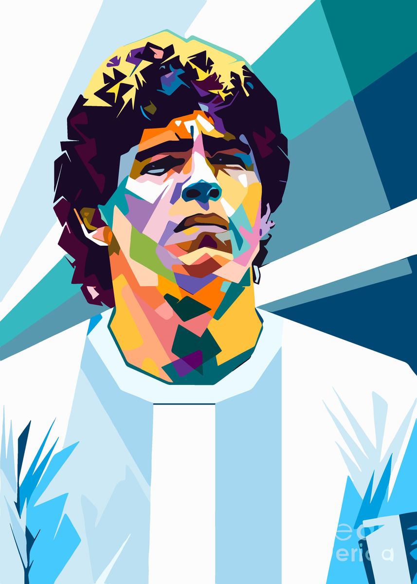 'Diego Maradona' Poster, picture, metal print, paint by VisionPrint ...