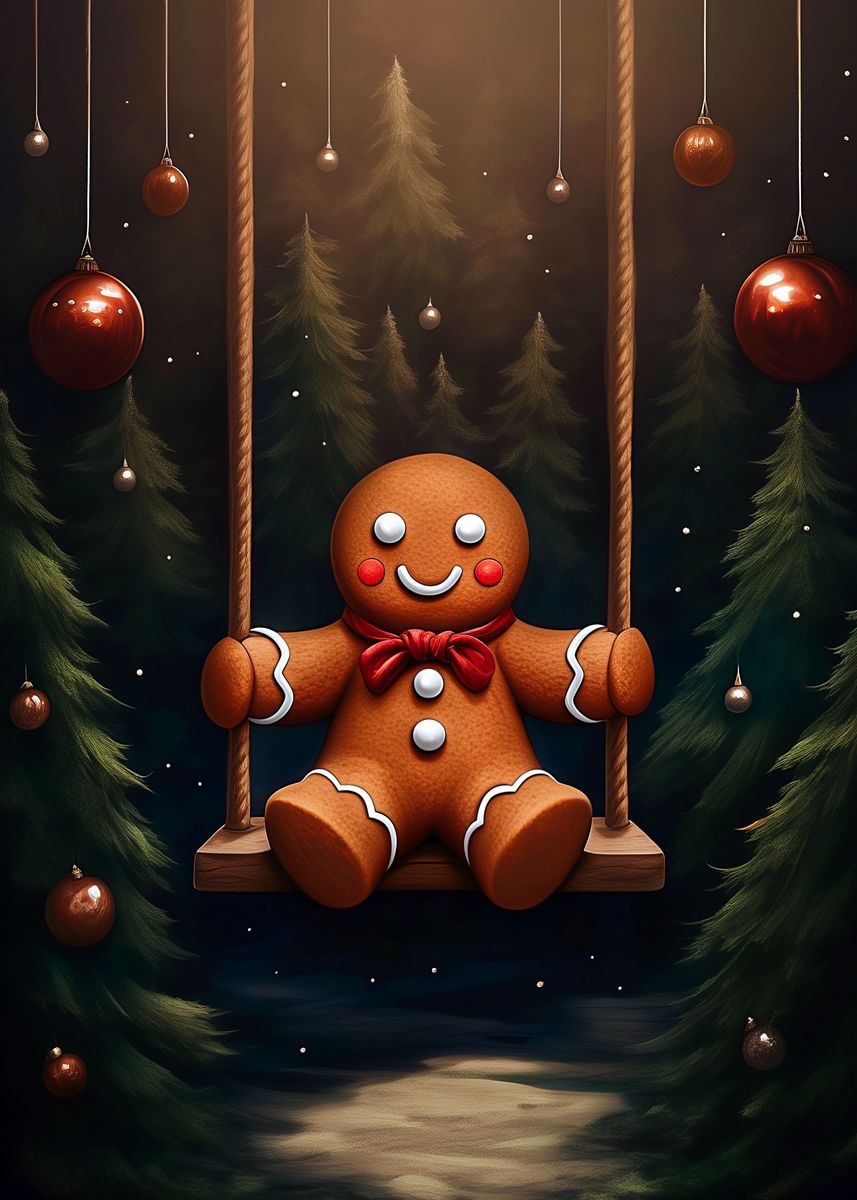 'The Gingerbread Swing' Poster, picture, metal print, paint by Elysian ...