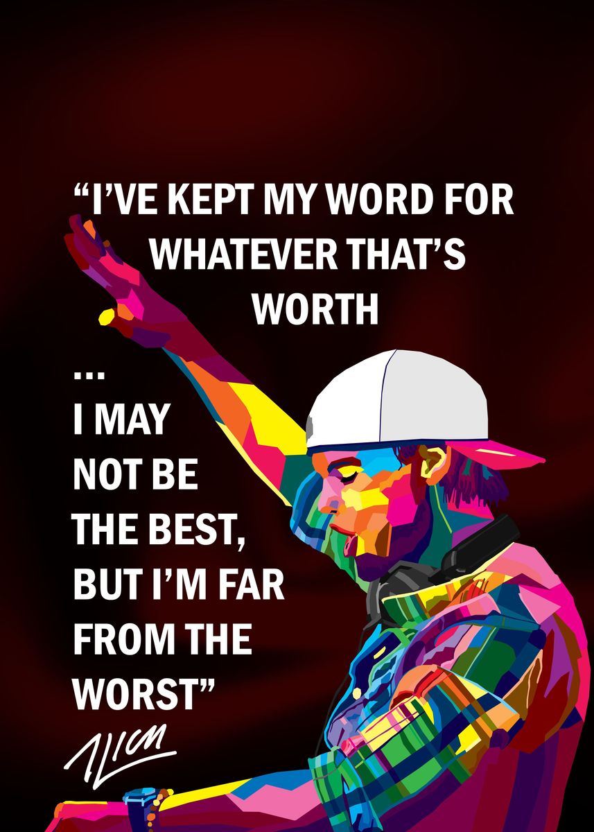 'Avicii Quote' Poster, picture, metal print, paint by Daniel Almeen ...