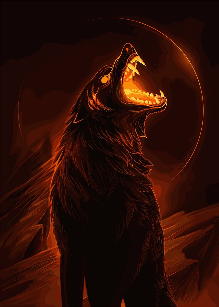 Fanth 'Wolf Ghost' Poster, picture, metal print, paint by Fanth | Displate