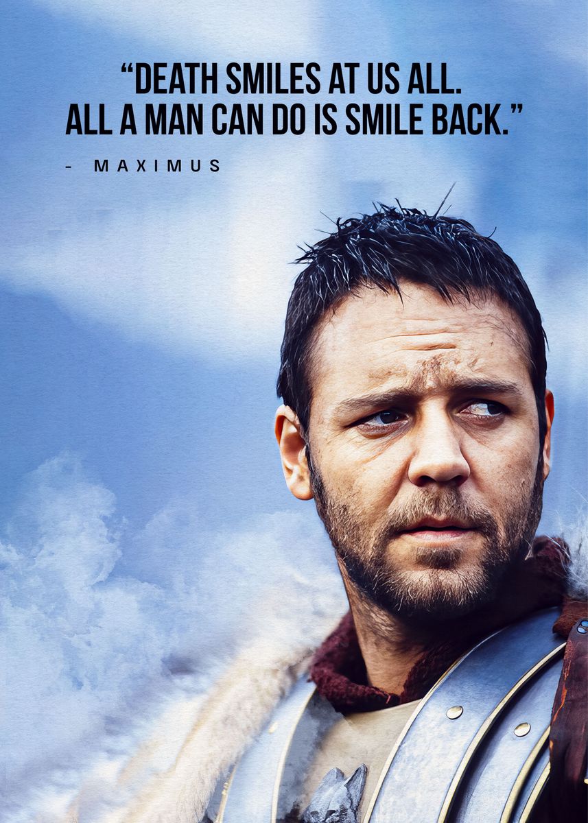  Gladiator Movie Quotes Poster Picture Metal Print Paint By Erwan 