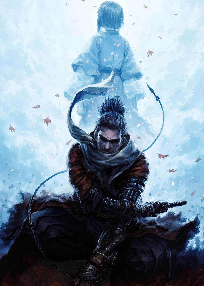 sekiro-poster-picture-metal-print-paint-by-naominizer-displate