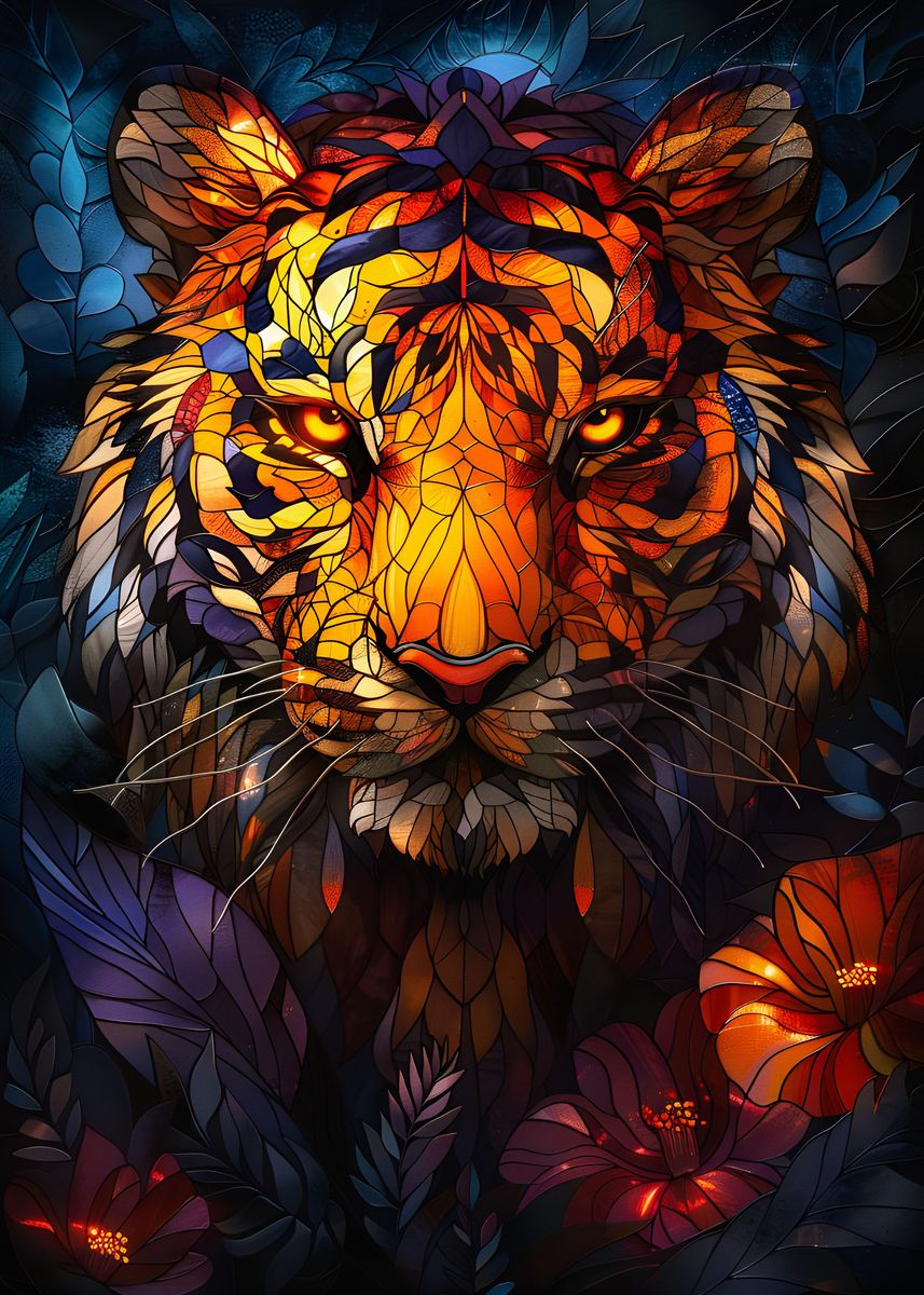 'Abstract Tiger' Poster, picture, metal print, paint by Muhammad Irsan ...