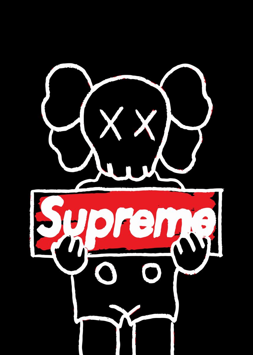 Kaws supreme best sale