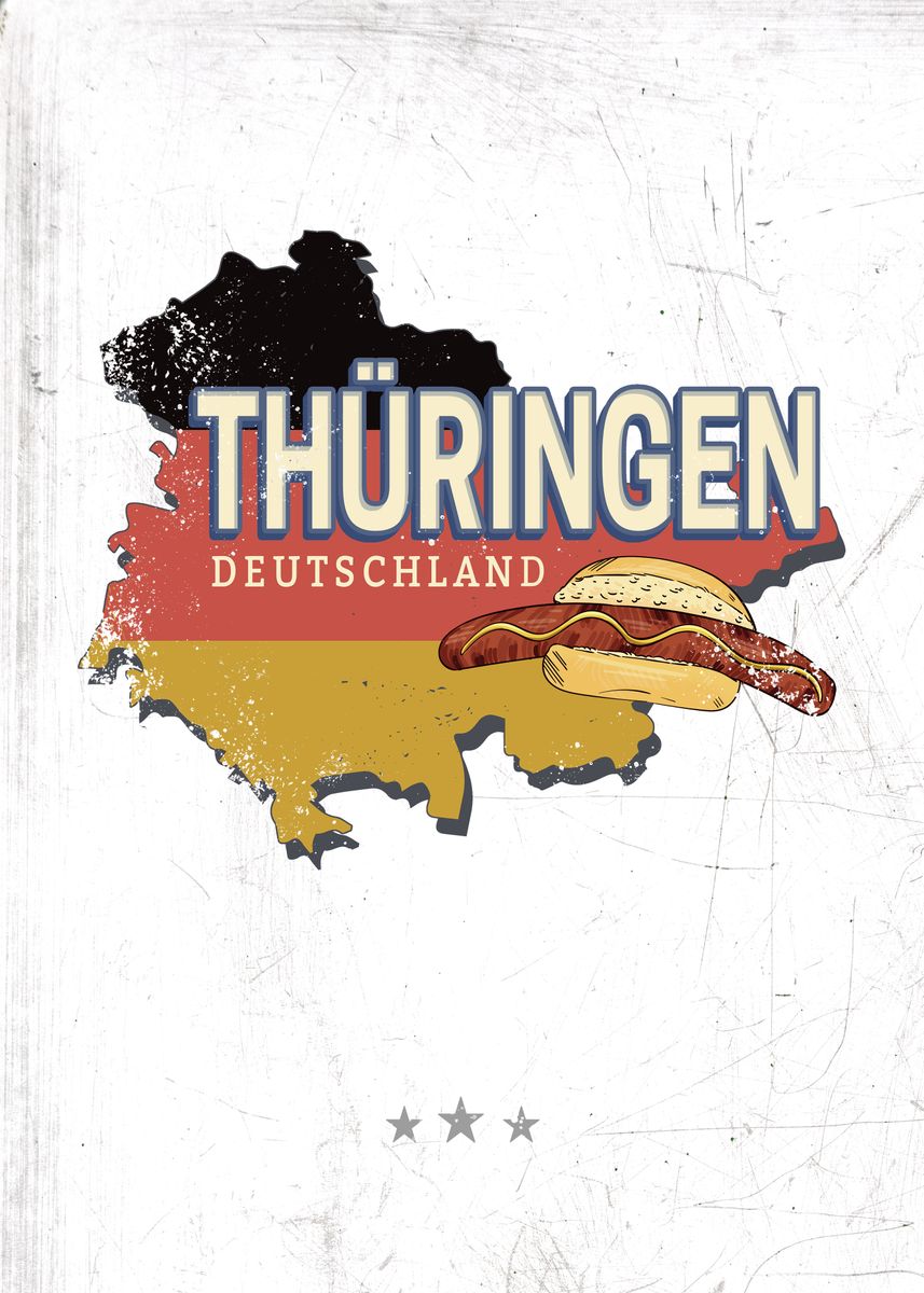 'Thuringen Germany Sausage' Poster, picture, metal print, paint by Nils ...