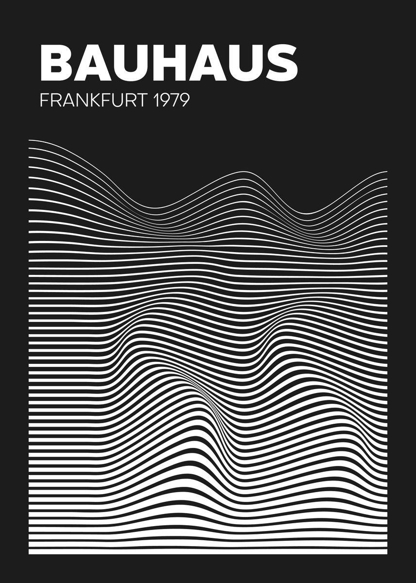'Bauhaus Frankfurt 1979 Poster' Poster, picture, metal print, paint by