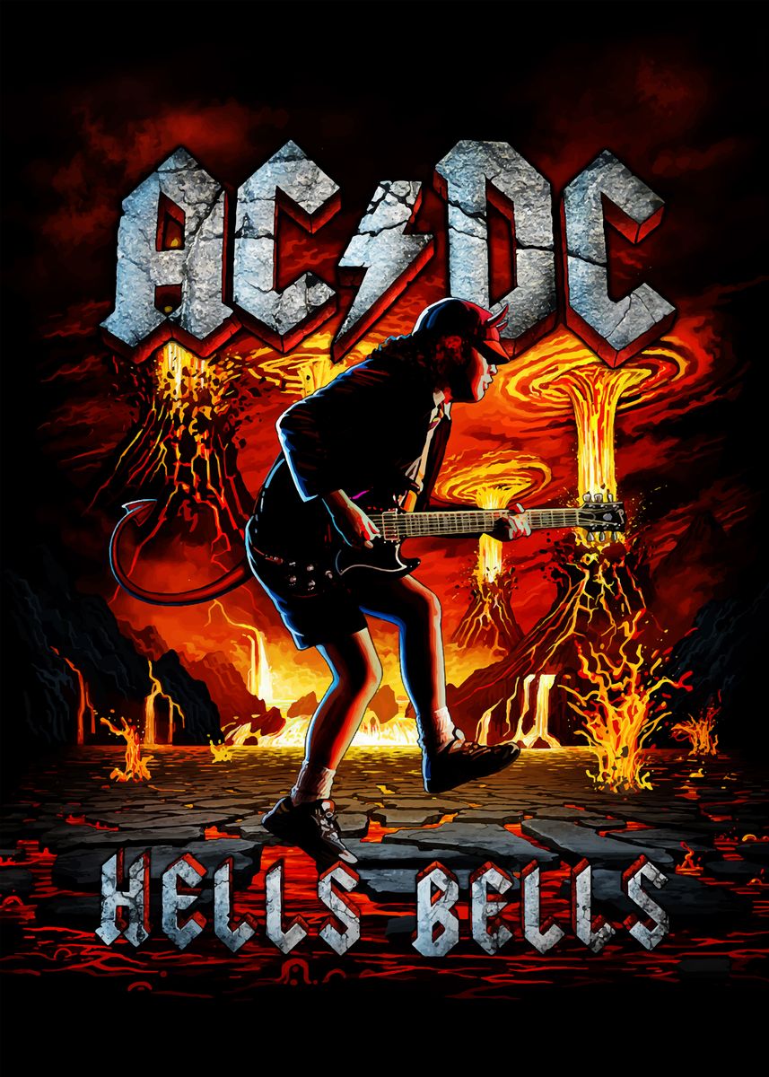 'AC/DC Hells Bells Artwork' Poster, picture, metal print, paint by lisa ...