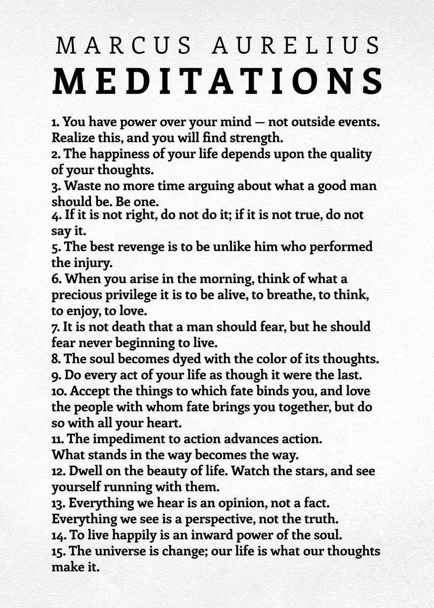 Marcus Aurelius Meditations Poster Picture Metal Print Paint By marcus-aurelius-meditations-poster-picture-metal-print-paint-by