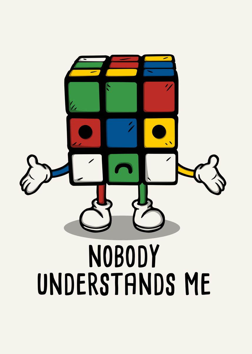 'Nobody understands me' Poster, picture, metal print, paint by ...