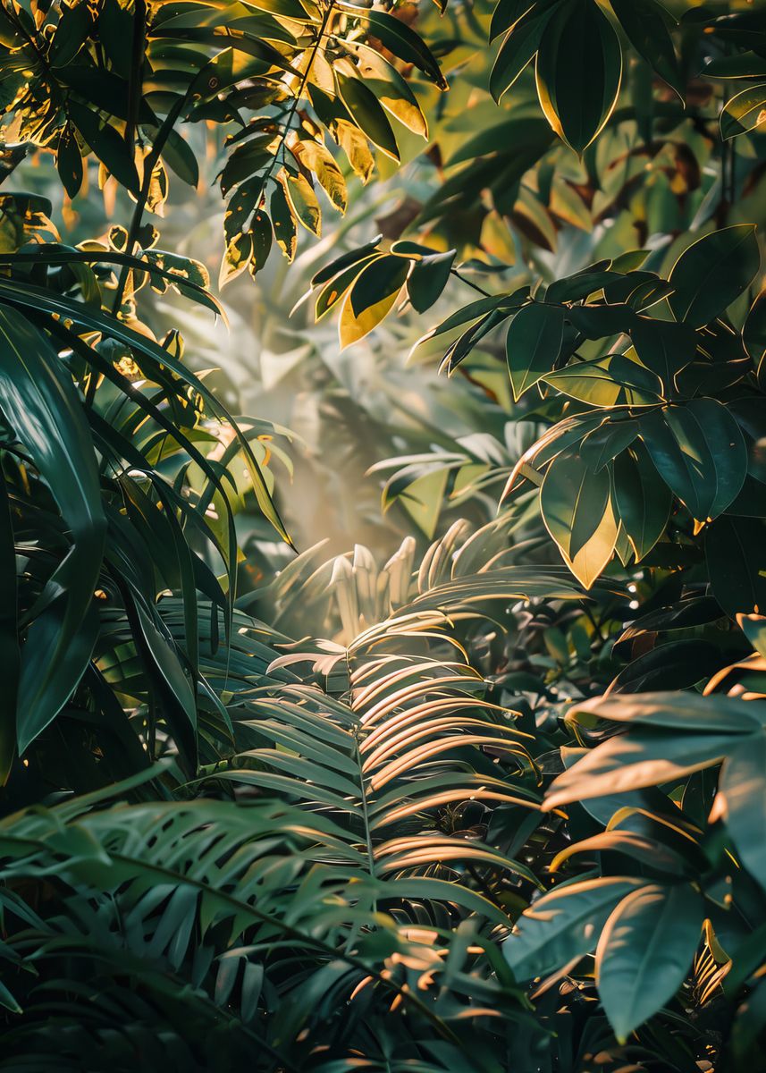 'Tropical Rainforest' Poster, picture, metal print, paint by Karolina ...