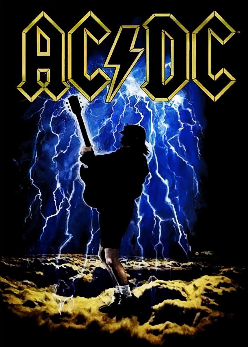 'AC/DC Rock Poster' Poster, picture, metal print, paint by hendra melo ...