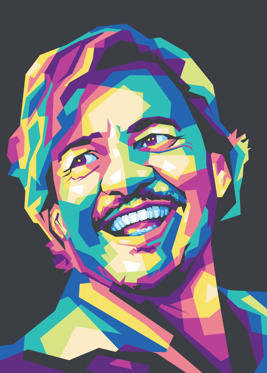 Smiling Man Pop Art Poster Picture Metal Print Paint By Saidi Say smiling man pop art poster picture metal print paint by saidi say