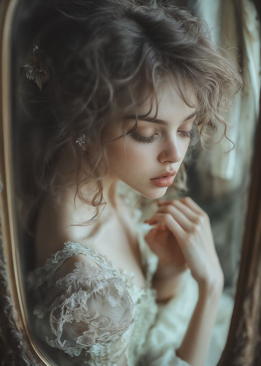 woman-in-lace-dress-poster-picture-metal-print-paint-by-despicable