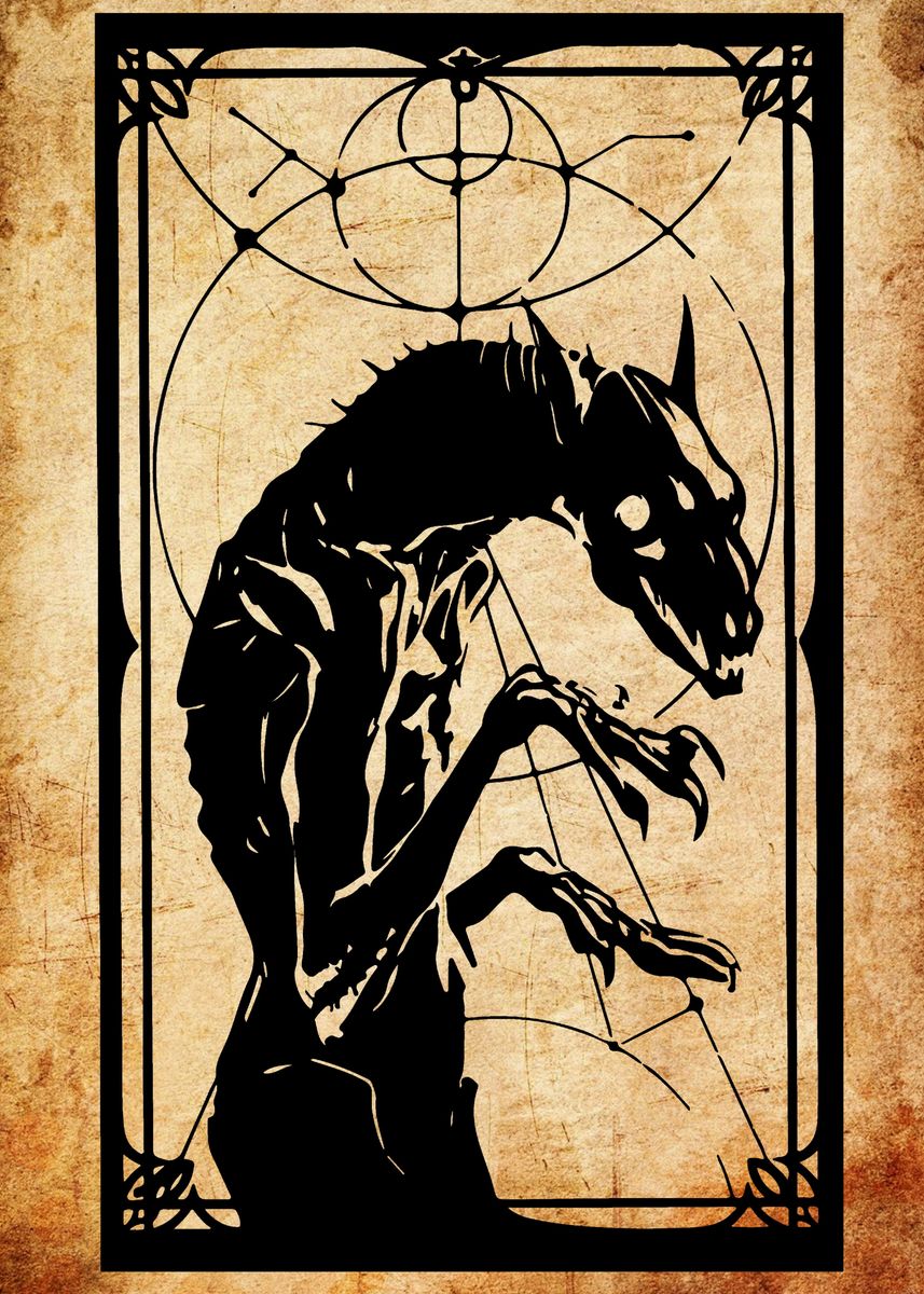 'Creature in a Frame' Poster, picture, metal print, paint by Jiupang ...