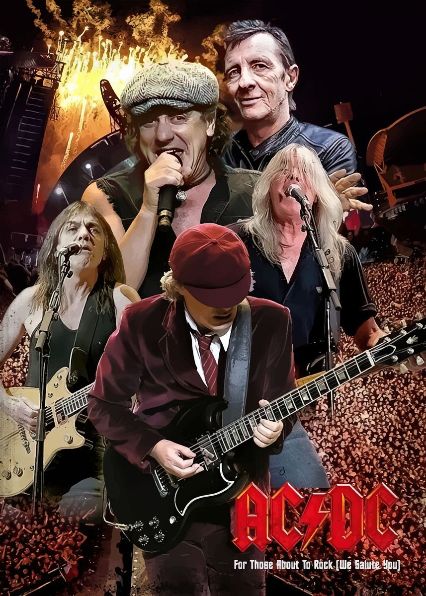 'AC/DC Band Poster' Poster, picture, metal print, paint by lisa black ...
