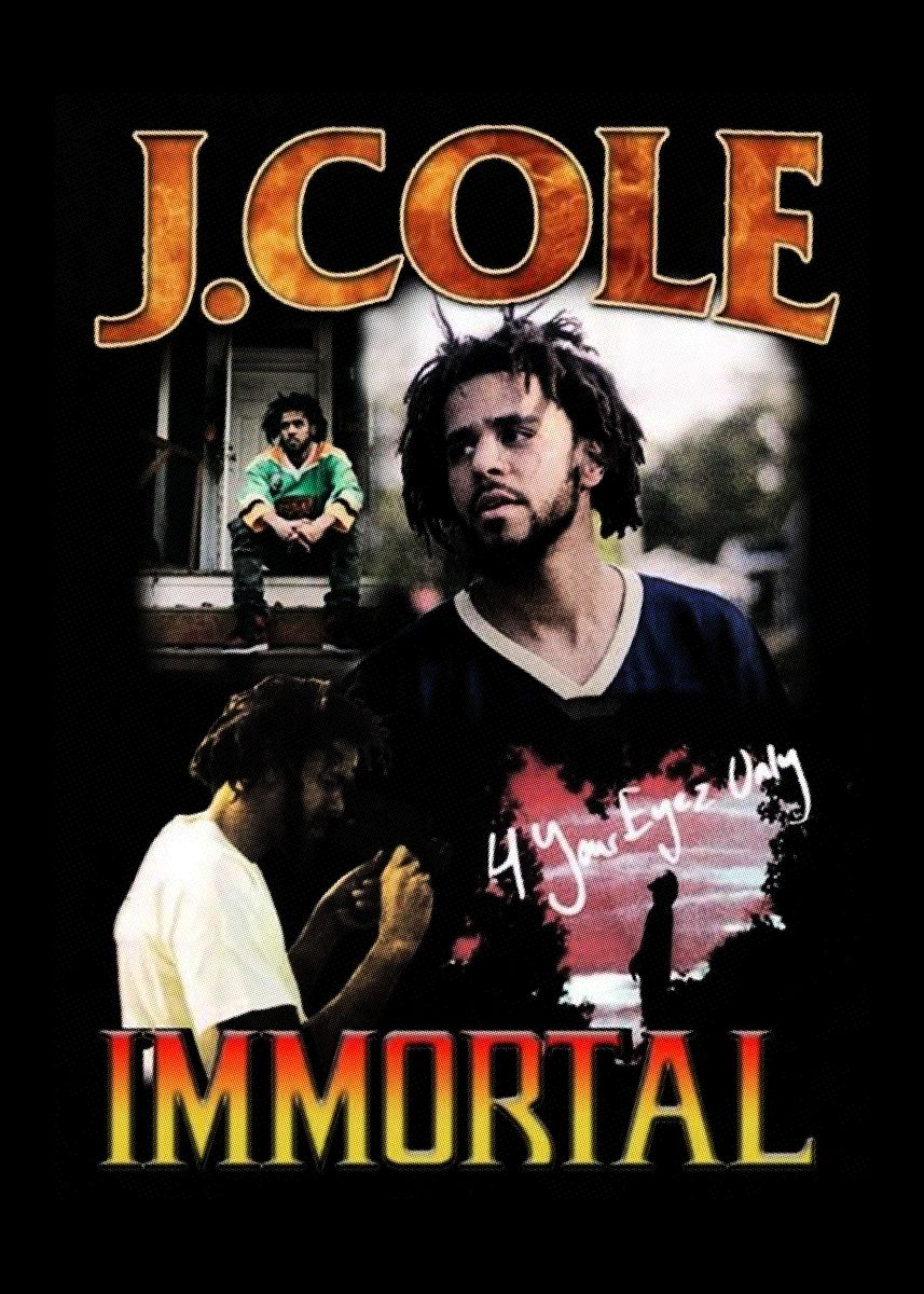 'J. Cole Immortal Collage' Poster, picture, metal print, paint by ...