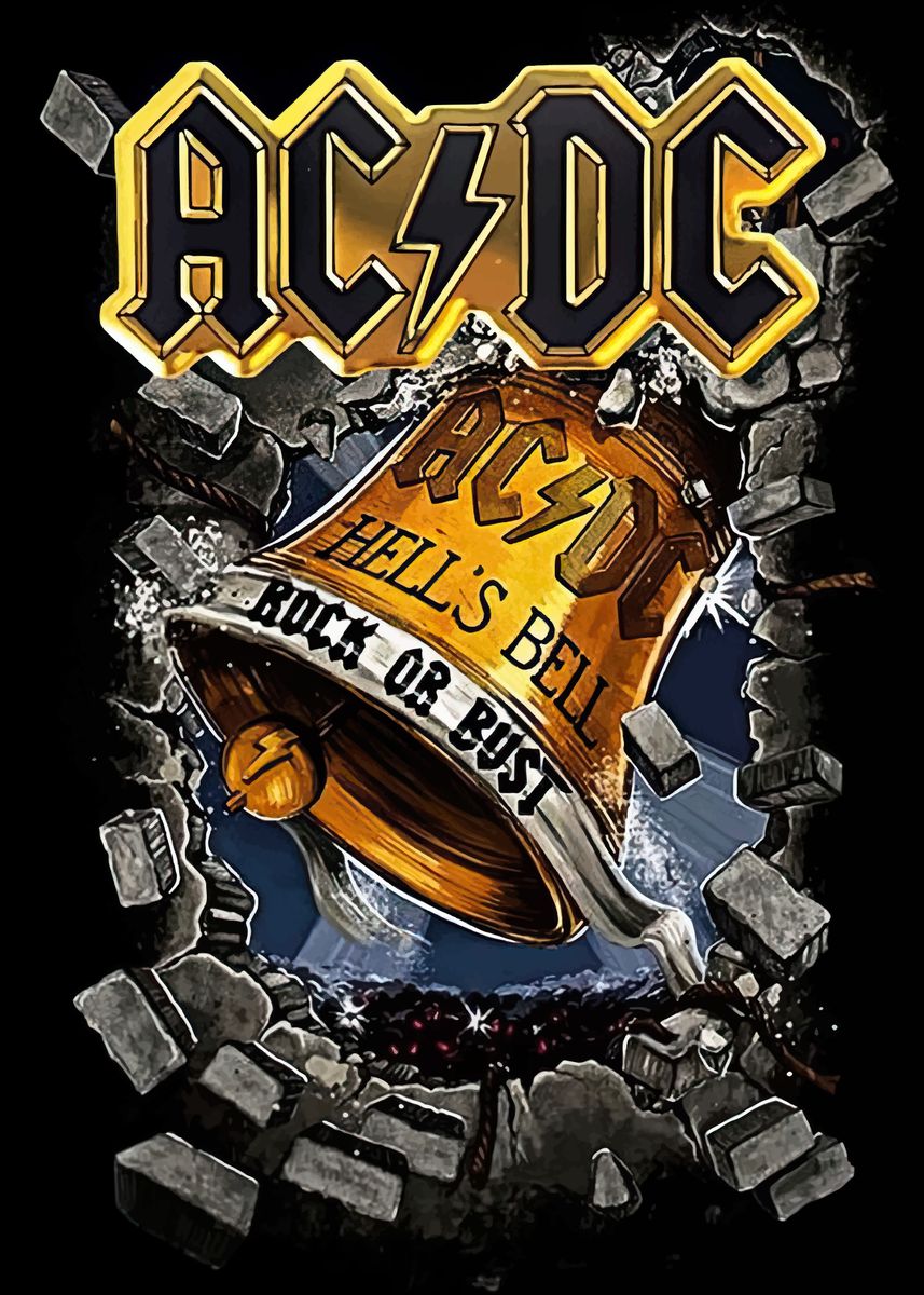 'AC/DC Hell's Bell' Poster, picture, metal print, paint by Rizquna art ...